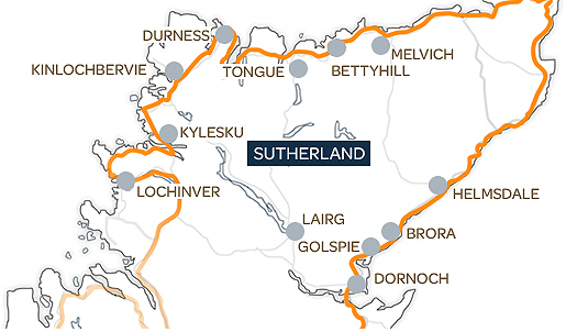 Sutherland Map