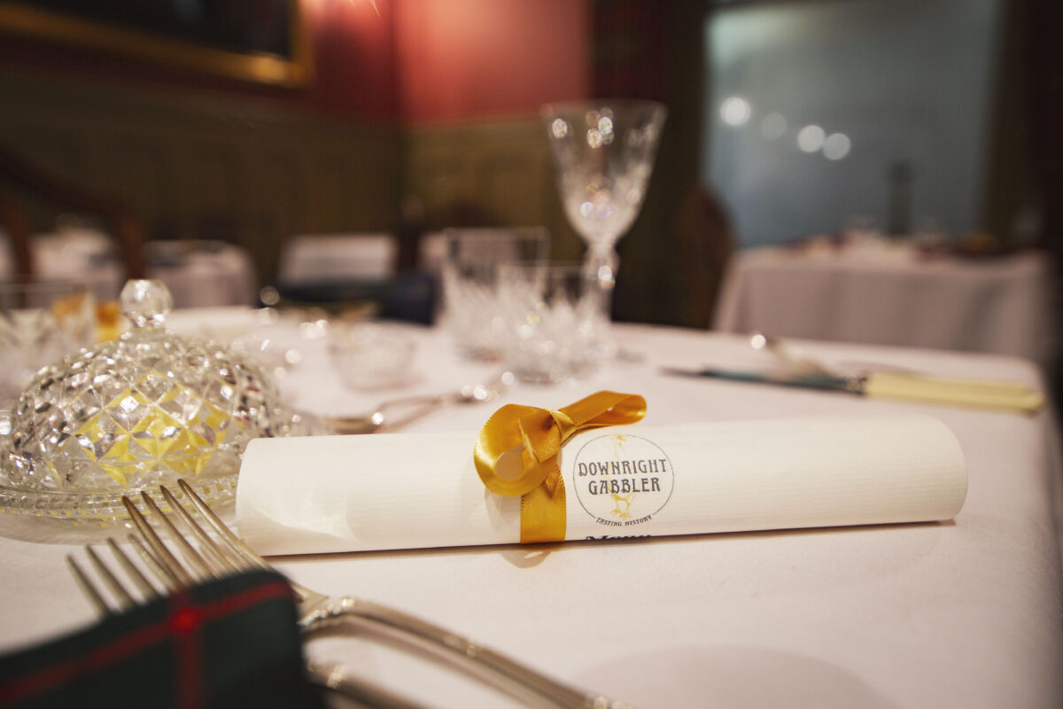 Table setting prepared for a Highland dining experience at Downright Gabbler on the North Coast 500