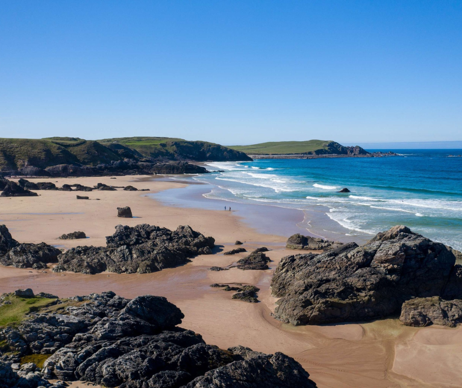 Sango Sands Beach near Durness with ocean views